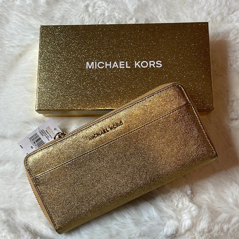 NWT and box | Michael Kors Gold wallet